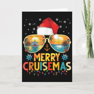 Cartão Feliz Cruisemas Chapéu de Papai Noel Retro Cruzeir