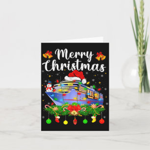 Cartão Feliz Cruisemas Iluminação de Natal Papai Noel Cru