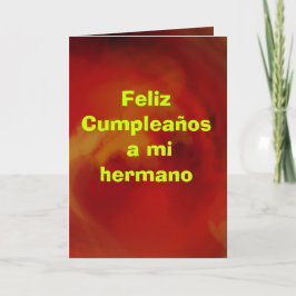 Cartão - Feliz Cumpleaños a mi hermano