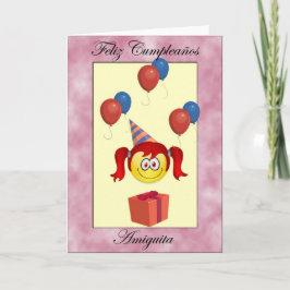 Cartão Feliz Cumpleaños Amiguita