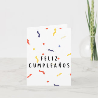 Cartão Feliz cumpleaños Aniversário espanhol