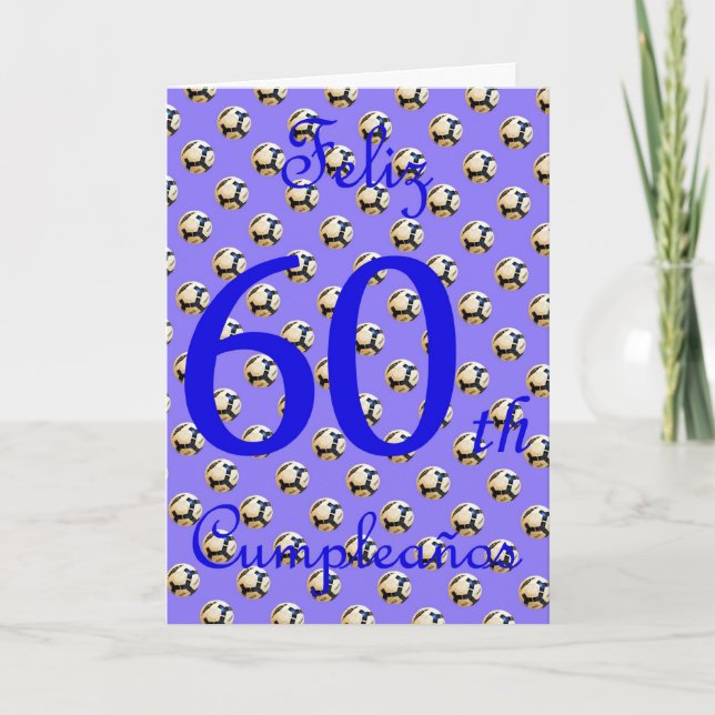 Cartão Feliz Cumpleaños espanhol Aniversário com bola de  (Frente)