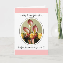 Cartão Feliz Cumpleaños especialmente para ti