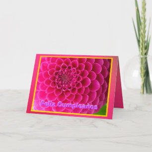 Cartão Feliz Cumpleaños - La Dalia Rosa