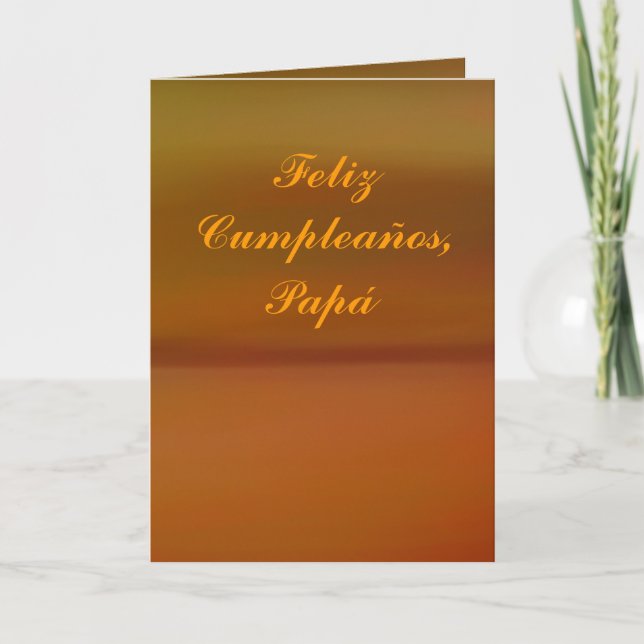 Cartão - Feliz Cumpleaños - Papá (Frente)