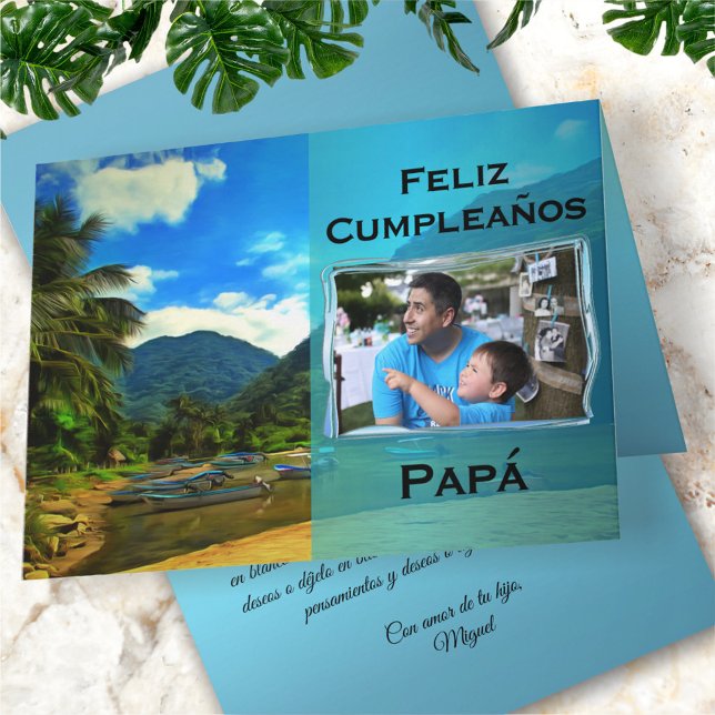 Cartão Feliz Cumpleaños Papá Mismaloya River 0344 (Criador carregado)
