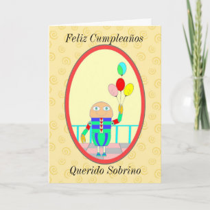 Cartão Feliz Cumpleaños Querido Sobrino II