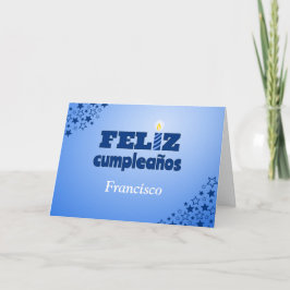 Cartão Feliz cumpleaños spanish faz aniversário personali
