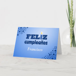 Cartão Feliz cumpleanos spanish personalized birthday