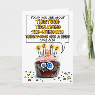 Cartão Feliz Cupcake de aniversário - 37 anos