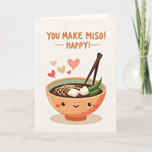Cartão Feliz de Amor Miso
