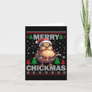 Cartão Feliz De Fickmas Engraçado Natal De Frango Feio Pa