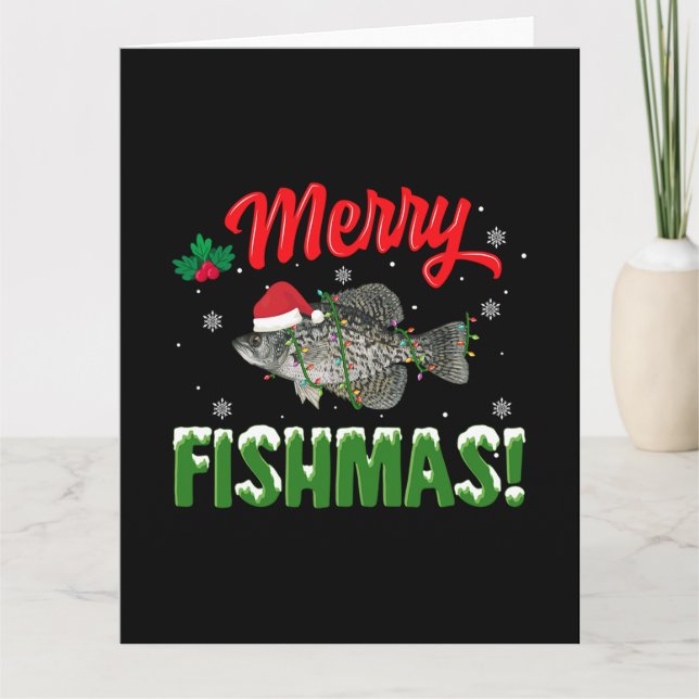 Cartão Feliz de Natal Fishmas (Frente)