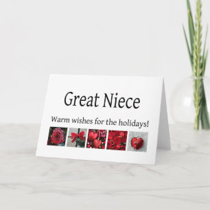 Cartão Feliz de Natal para a sobrinha excelente