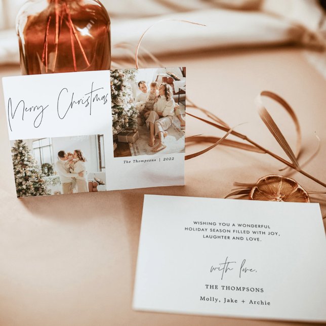 Cartão Feliz de Natal para Férias, Boho Modern (Criador carregado)