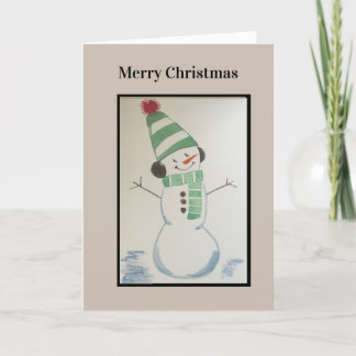 Cartão Feliz de Natal Snowman