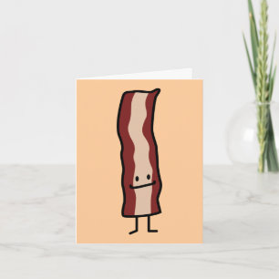 Cartão Feliz Design de Bacon Smirk Clássico