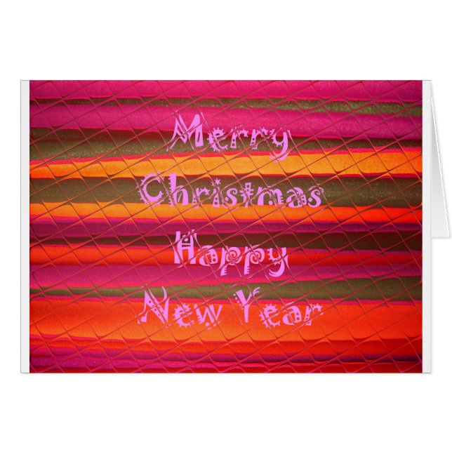 Cartão Feliz Design de Feliz ano novo de Natal (Frente Horizontal)