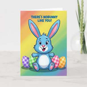 Cartão Feliz Dia Blue Bunny