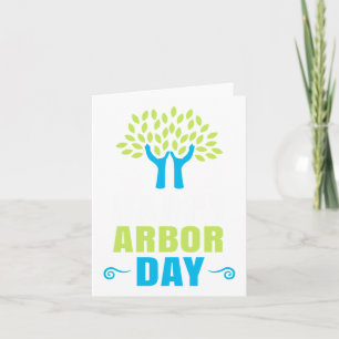 Cartão Feliz Dia da Árvore, Dia da Terra, Reciclagem para