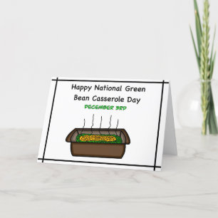 Cartão Feliz Dia da Caçarola de Feijão Verde Nacional
