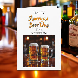 Cartão Feliz Dia da Cerveja Americana 27 de outubro