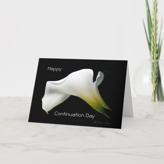 Cartão Feliz Dia da Continuação: Aproveite os presentes d (Frente)