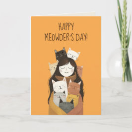Cartão Feliz Dia da Gatinha Mãe Querida Gata Mamãe Dia da