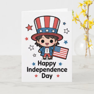 Cartão Feliz Dia da Independência Chibi