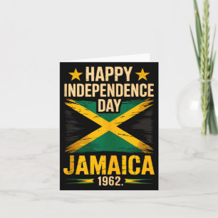 Cartão Feliz dia da independência Jamaica celebração de 1