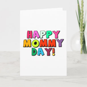 Cartão Feliz Dia da Mamãe Engraçado Citação Colorida Text