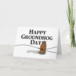 Cartão Feliz Dia da Marmota