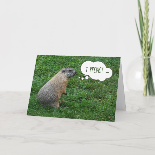 Cartão Feliz Dia da Marmota (Frente)
