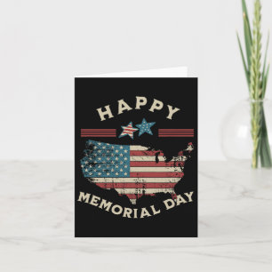 Cartão Feliz Dia da Memória Bandeira Americana Dia da Mem