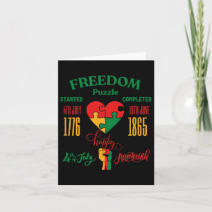 Cartão Feliz Dia da Memória Juneteenth e 4 de Julho