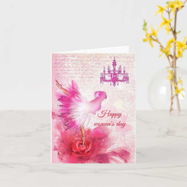 Cartão Feliz dia da mulher (Flor Amarela)