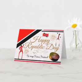 Cartão Feliz Dia da República editável para meu amigo Tri