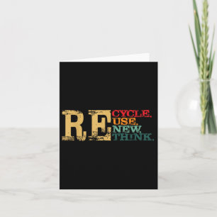 Cartão Feliz Dia da Terra Reciclar Reutilizar Renovar Rep
