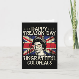 Cartão Feliz Dia da Traição Coloniais Ingratos Engraçado 