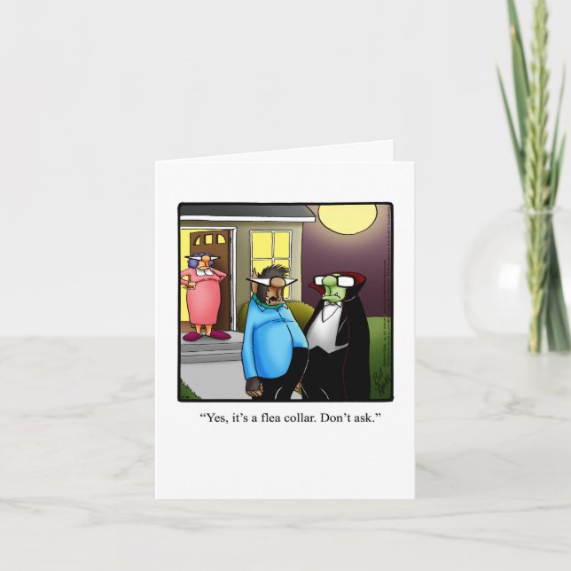 Cartão Feliz Dia das Bruxas Engraçado (Frente)