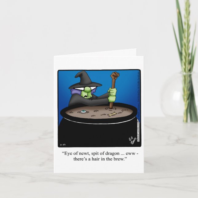 Cartão Feliz Dia das Bruxas Engraçado (Frente)