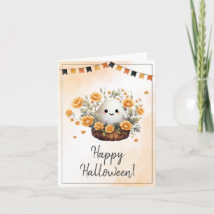 Cartão Feliz Dia das Bruxas Ghost