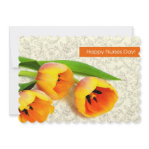 Feliz Dia das Enfermeiras. Placa plana primavera T