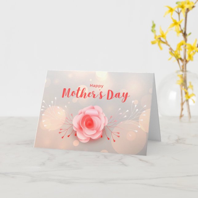 Cartão Feliz Dia das Mães (Flor Amarela)