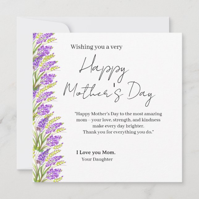 Cartão Feliz Dia das Mães (Frente)