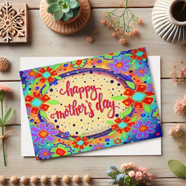 Cartão "Feliz Dia das Mães" (Criador carregado)