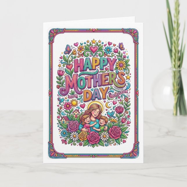 CARTÃO FELIZ DIA DAS MÃES (Frente)