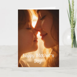 Cartão Feliz Dia das Mães - Adorável imagem da cri
