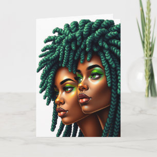 Cartão Feliz Dia das Mães Afrocentrica Sista Negra Magníf