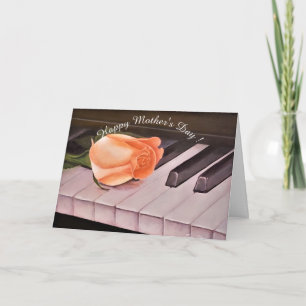 CARTÃO FELIZ DIA DAS MÃES AO PIANO